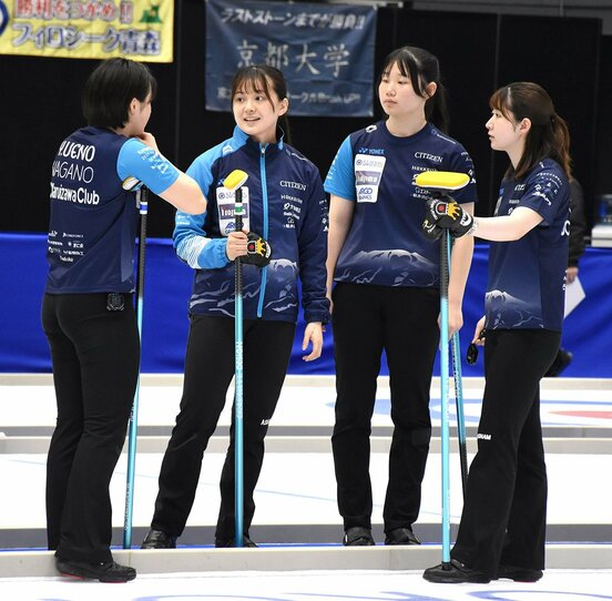 SC軽井沢クラブの(左から)上野結生、上野美優、川田亜依、金井亜翠香