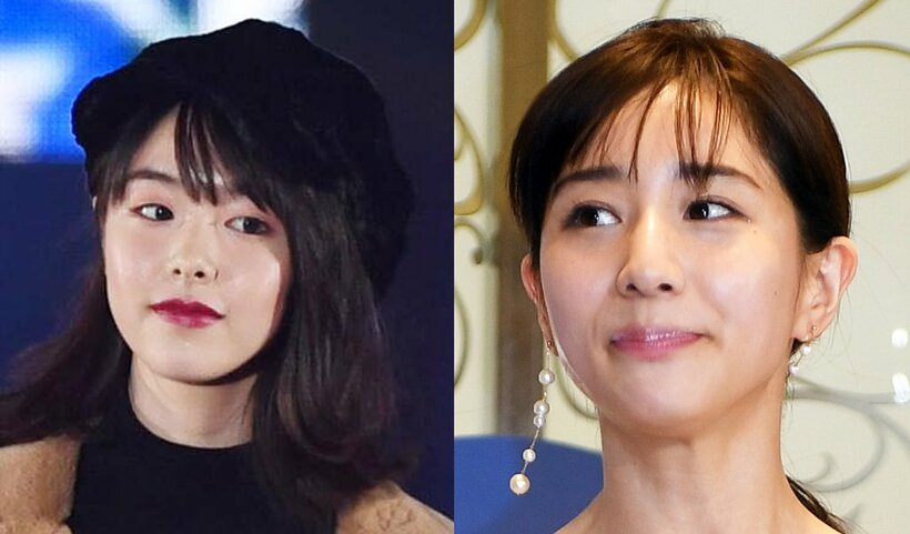  唐田えりか㊧と田中みな実