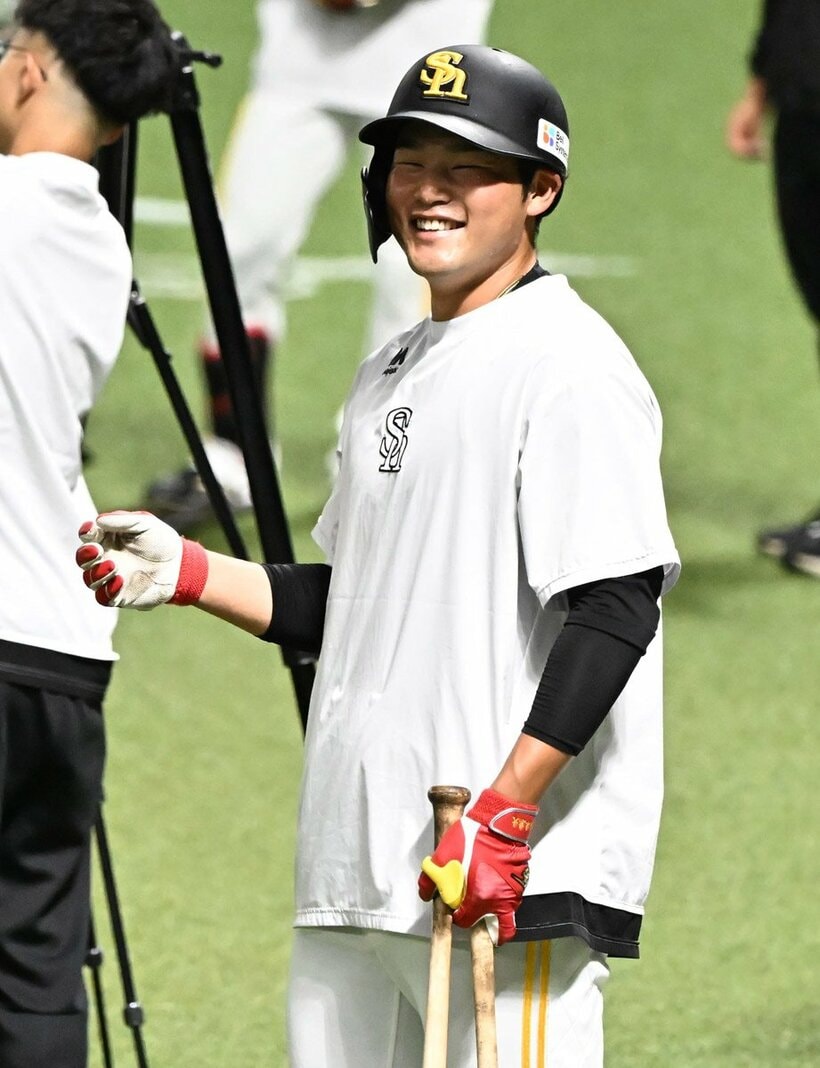 一軍に昇格したソフトバンクの山本恵大
