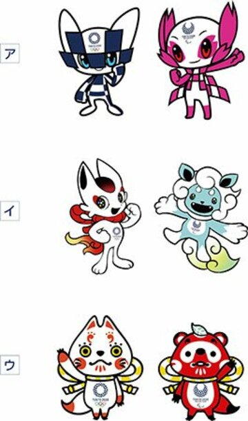  東京五輪・パラリンピックのマスコット最終候補（Tokyo２０２０提供）