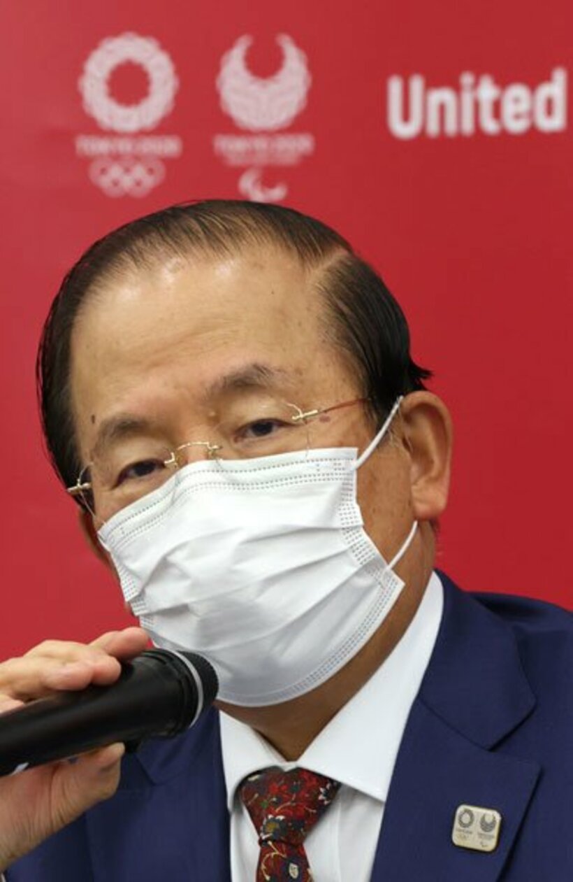  会見する武藤事務総長（代表撮影）