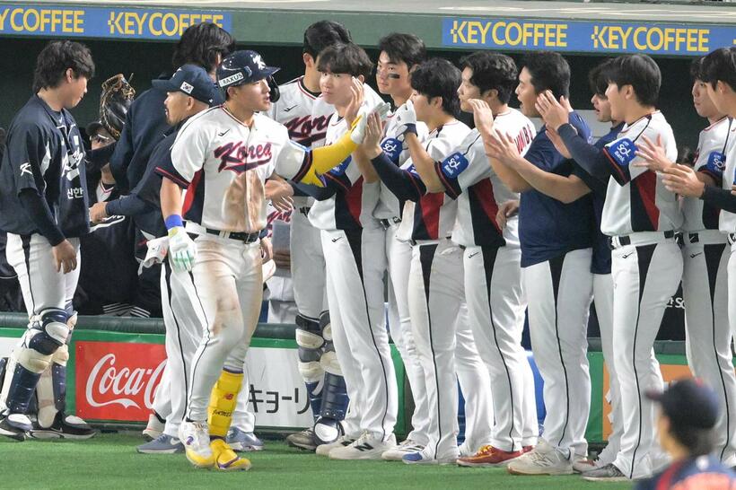 昨年１１月の侍ジャパンシリーズ２０２５で日本と対戦した韓国ナイン