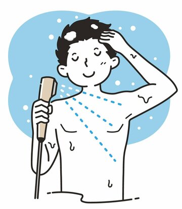 汗をかいたら早めにシャワーで洗い流そう