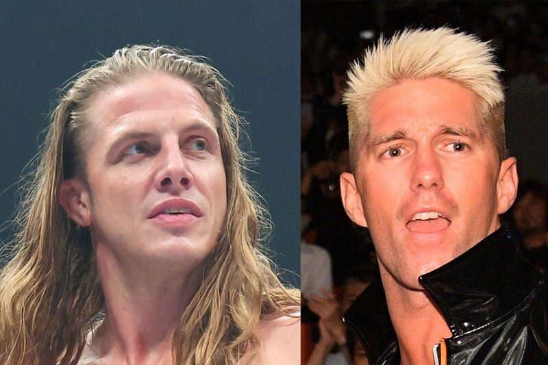 ＮＪＰＷ　ＷＯＲＬＤ認定ＴＶ王者マット・リドル（左）と挑戦者ザック・セイバーＪｒ.