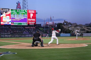  ３回に２試合ぶりの安打を放った大谷（ロイター＝USA　TODAY　Sports)