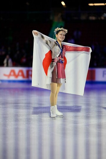 スケートアメリカで銀メダルの渡辺倫果（ロイター）