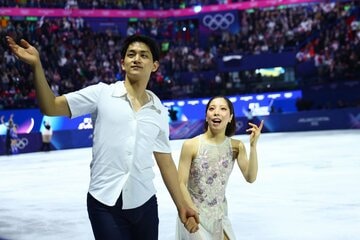 木原龍一（左）と三浦璃来