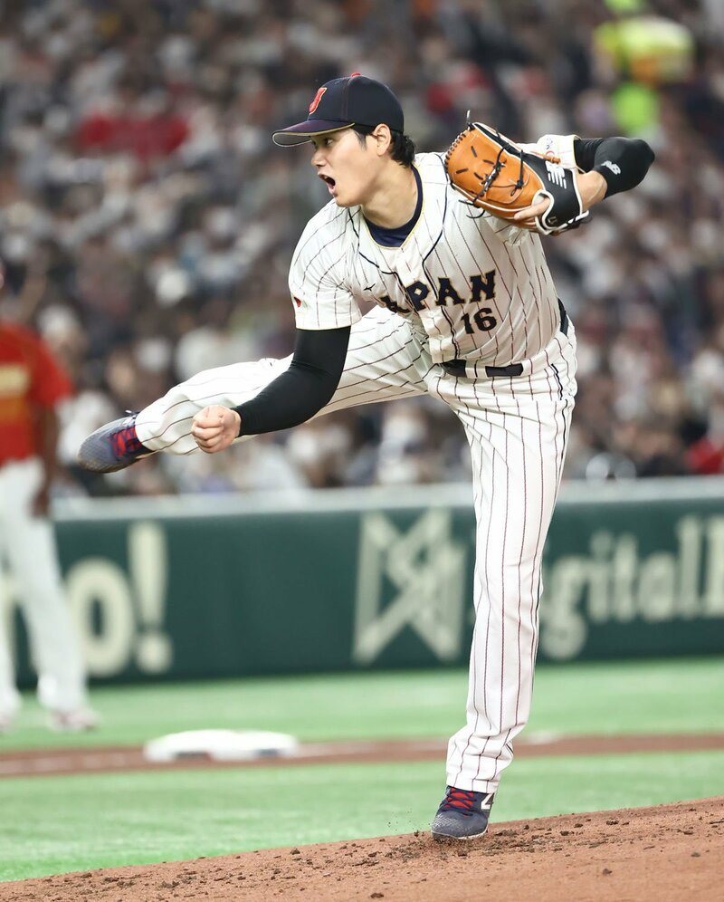 大谷翔平　WBC 写真：【WBC】大谷翔平177キロ！ MLB公式サイト発表データで