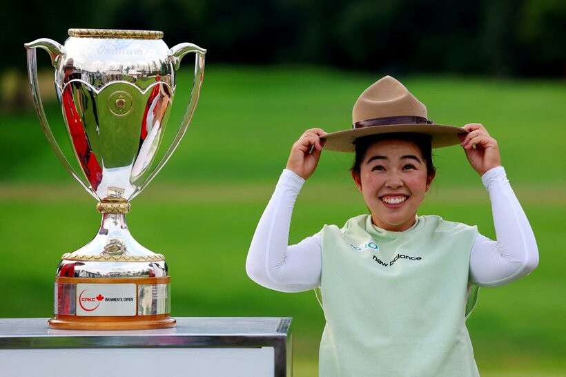 前週の「ＣＰＫＣ女子オープン」で優勝した山下美夢有（ロイター）