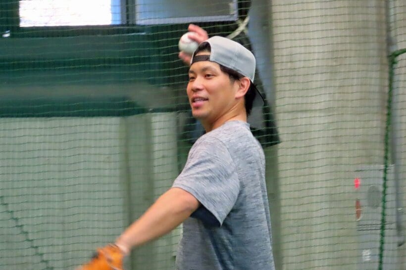 ジャイアンツ球場で練習した巨人・大城卓三