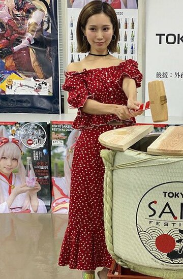  「ＴＯＫＹＯ　ＳＡＫＥ　ＦＥＳＴＩＶＡＬ　２０２０」の会見に参加した小島みなみ