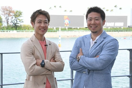 ボートレーサー・深谷知博(左)と競輪選手の深谷知広