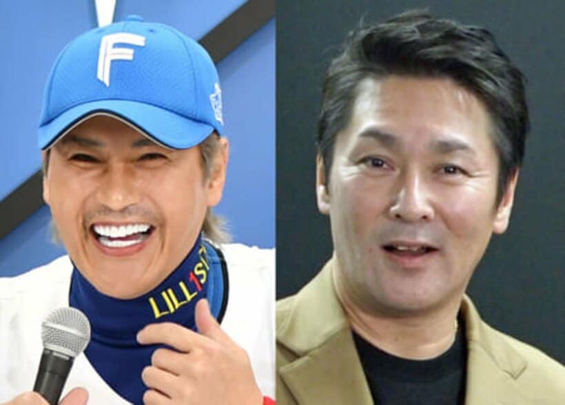  “場外バトル”の新庄監督（左）と元木コーチ（東スポWeb）