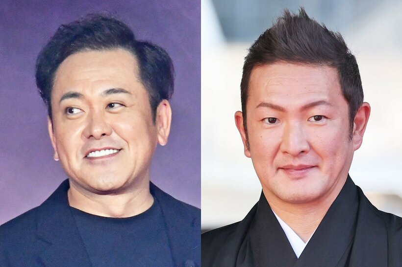 くりぃむしちゅー・有田哲平(左)と中村獅童