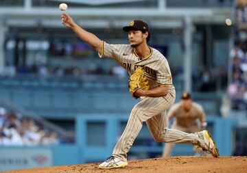 ポストシーズン２勝目をあげたダルビッシュ（ロイター＝USA TODAY Sports）