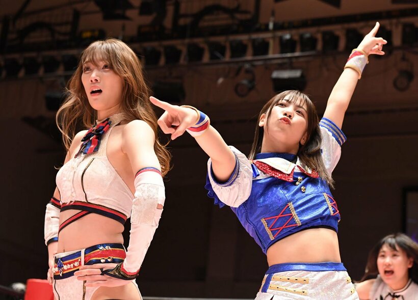  荒井優希（右）との共通点を語った赤井沙希（東スポWeb）