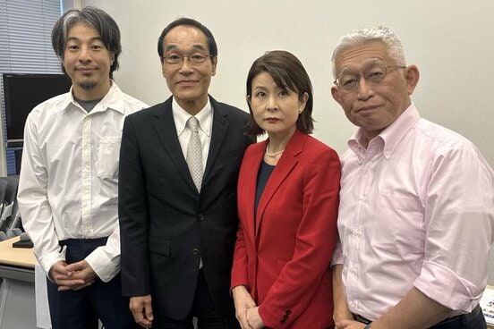 (左から)ひろゆき氏、東国原英夫氏、えびさわけいこ氏、泉房穂氏