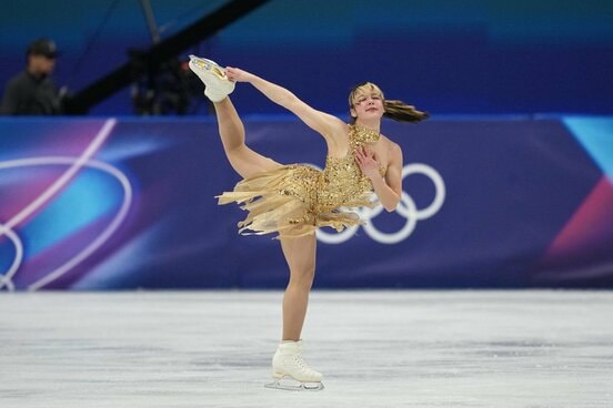 金メダルを獲得したアリサ・リウの演技（ロイター）