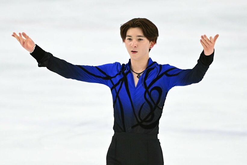 新ショートプログラムを披露した中田璃士
