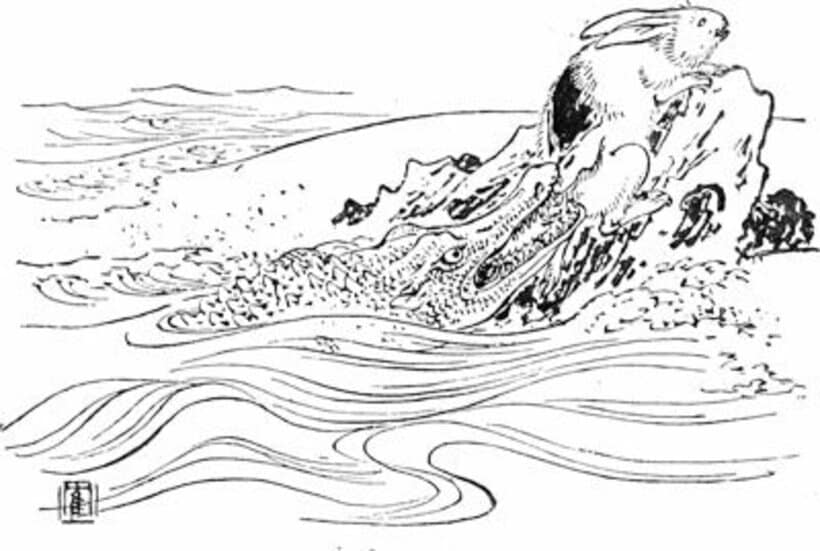 「因幡の白兎」のイラスト