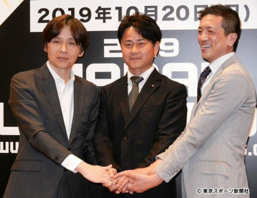  左からスマッシュの酒井社長、富士急行の稲光氏、ドローンネットの野尻執行役員