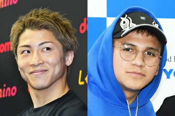 井上尚弥（左）とジェシー〝バム〟ロドリゲス