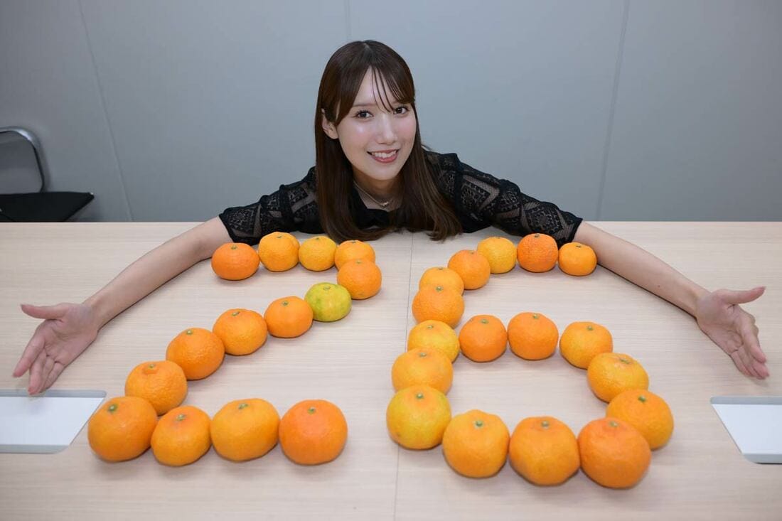 なつみかんを「26」に並べた田中菜津美