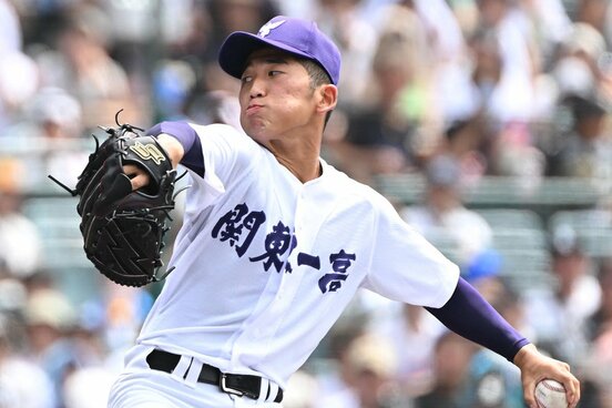 完投勝利を挙げた関東第一のエース・坂本