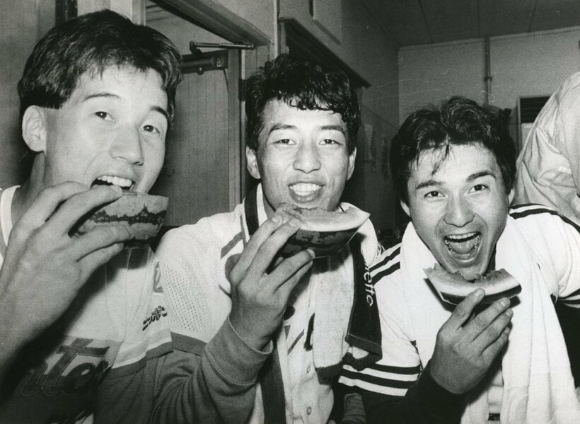  津野（左）、渡辺（中）とともに高卒２年目で球宴初出場