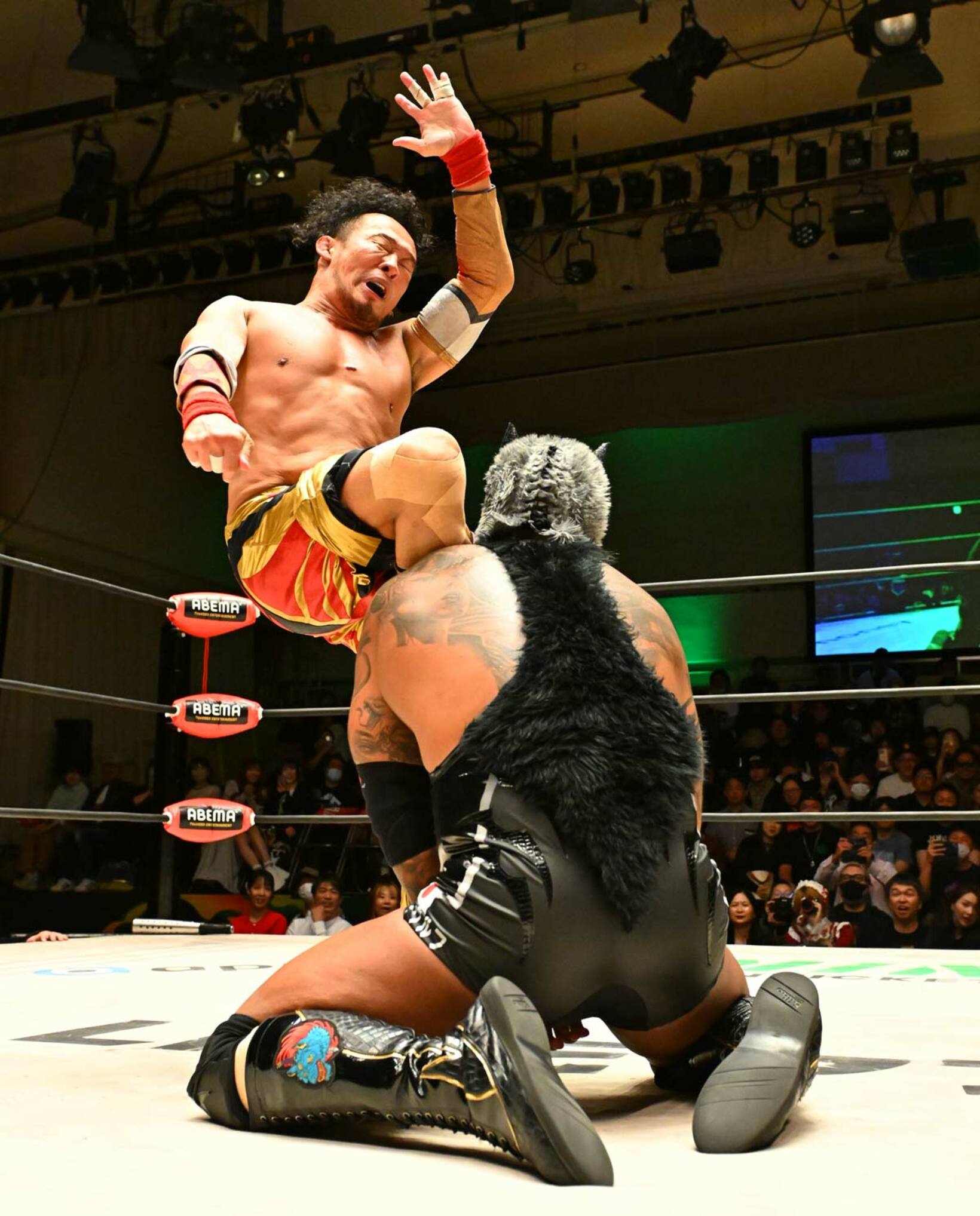 サポーターを外し虎王を炸裂させた丸藤正道
