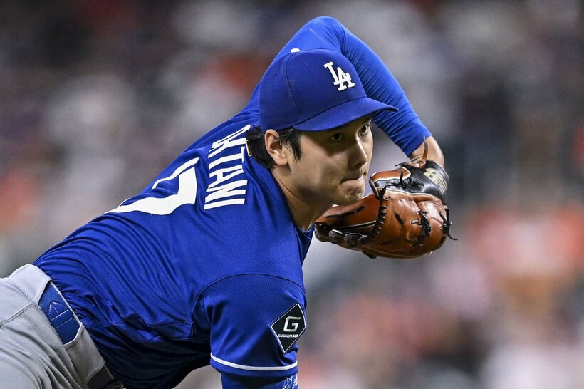 圧巻の投球を見せている大谷（ロイター）