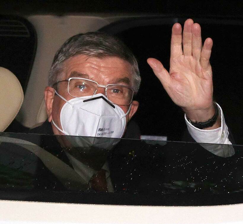  歓迎されなかったバッハ会長（代表撮影）