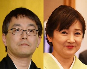  羽生善治九段(左)と理恵さん