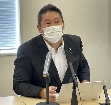  会見したＮＨＫ党の立花孝志党首