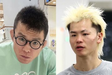 那須川天心(右)にまたまた〝老害〟発言を繰り返した青木真也(左)