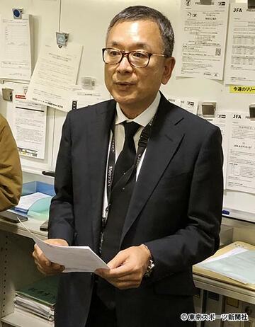  村井チェアマンがＪリーグ開催について説明