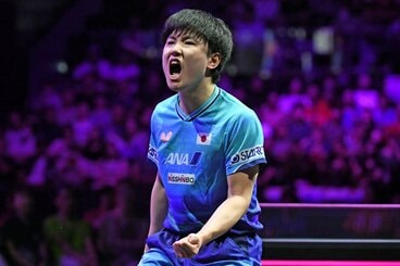 決勝に進出した張本智和