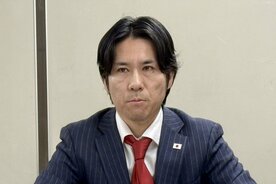 会見した河合悠祐氏