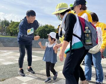 明治安田生命イベントに参加する武田修宏氏