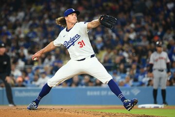 ドジャースの開幕投手を務め、今季９勝をマークしたグラスノー