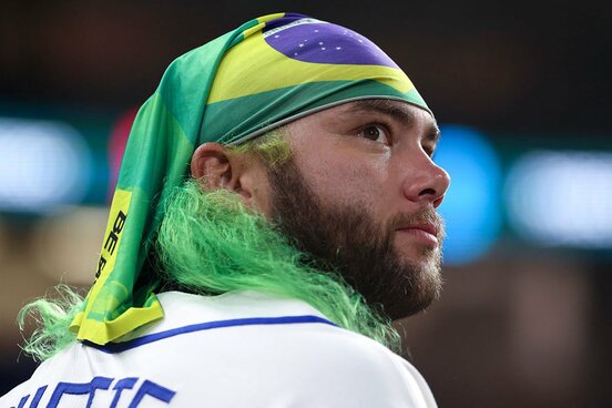 髪の毛が緑！ＷＢＣブラジル代表のダンテ・ビシェット（ロイター）