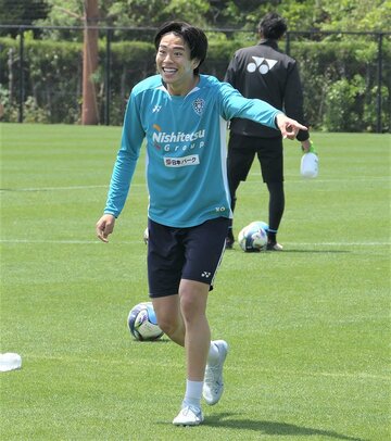 練習中も笑みが絶えない道脇