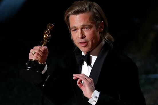 「ワンス・アポン・ア・タイム・イン・ハリウッド」でアカデミー助演男優賞を受賞したブラッド・ピット(ロイター)