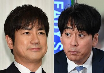左から羽鳥アナ、安住アナ