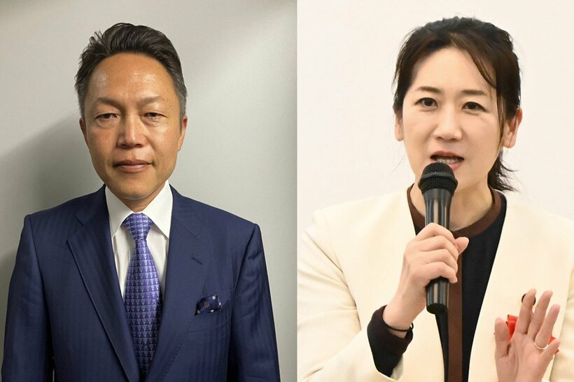 西岡直人氏（左）と松川るい参院議員