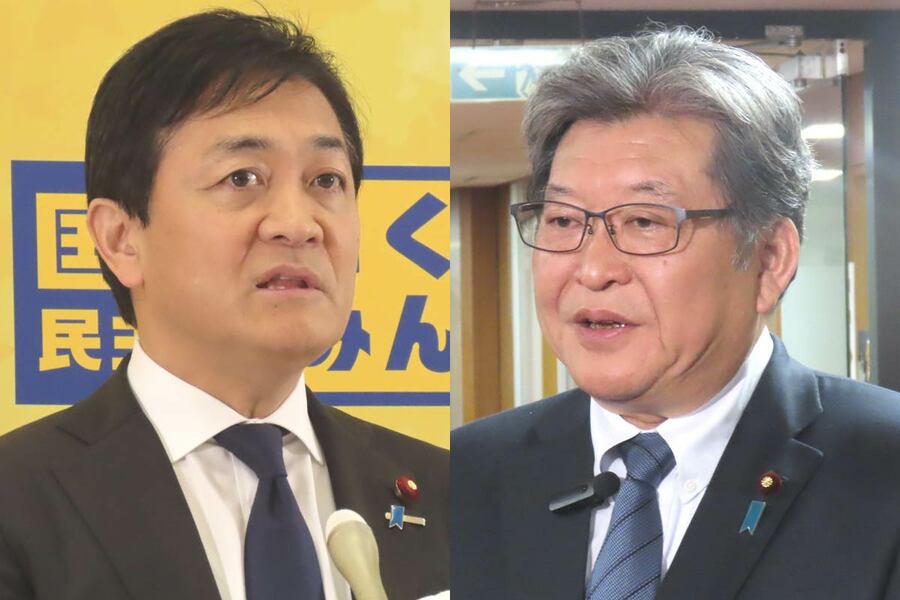 玉木雄一郎氏（左）と萩生田光一氏