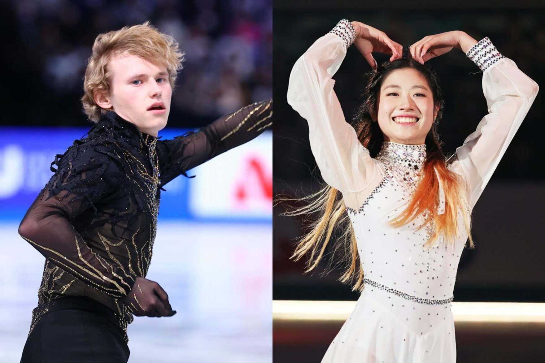 交際が注目されているイリア・マリニン(左)とイ・ヘイン