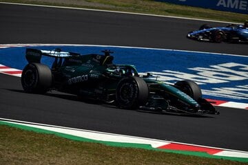 日本GP アストンマーティンのランス・ストロールの走行（カメラ・秋山昌輝）