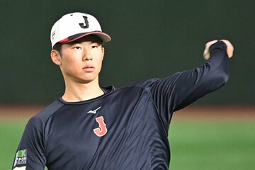 韓国戦に向けて調整を行ったオリックスの左腕・曽谷龍平