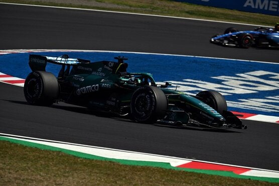 日本GP アストンマーティンのランス・ストロールの走行（カメラ・秋山昌輝）
